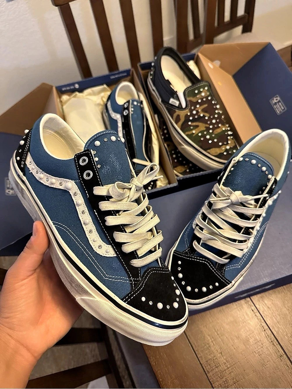 Vans Old Skool 36 LX Pearlized Pack Black Navy Sneakers